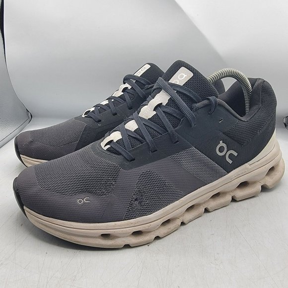 On Cloud Cloudrunner Mens Size 8.5 Black Eclipse Frost Athletic Shoes Casual - Picture 4 of 12